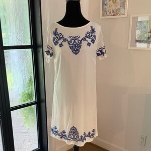 Lulu's Ivory Dress with Embroidery